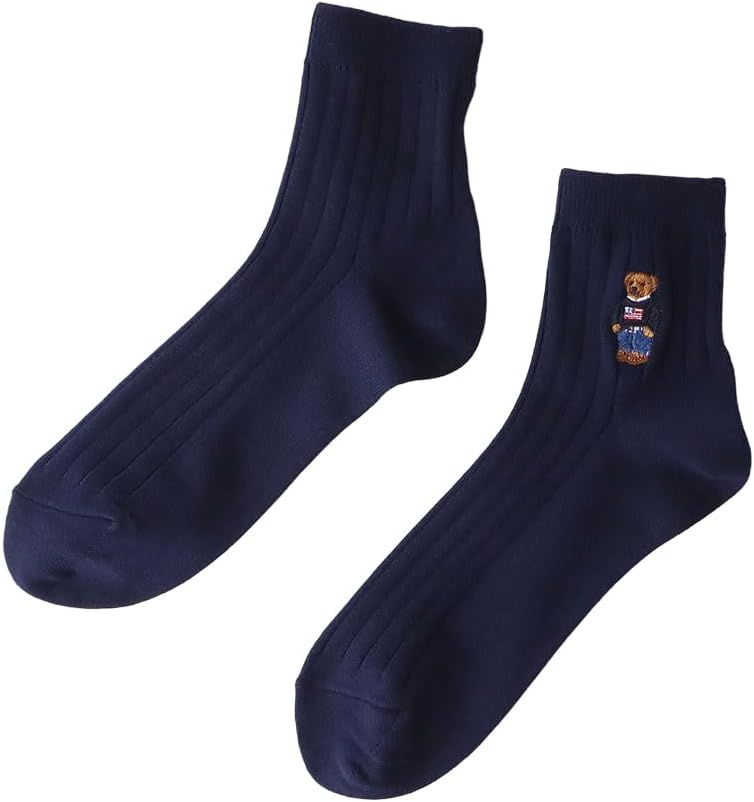 Polo Ralph Lauren 02022250 Men's Polo Bear, Short Rib Socks