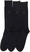 [Polo Ralph Lauren] Men's Business Socks, Set of 3, Men's Socks, 3PAIRS MICROFIBER 8080PK BLACK(001) Free (Approx. 9.8 - 11.4 inches (25.0 - 29.0 cm) [Parallel import goods], Black (001), Free size