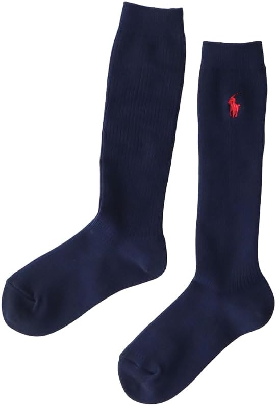 Polo Ralph Lauren 04873500 Unisex Kids One-Point Rib High Socks, Unisex