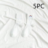 レディース レインボー刺繍ソックス | カジュアルおしゃれファッション（10足/5足/1足）