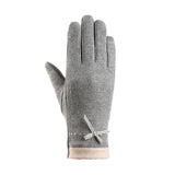 サーモニット_レディース 秋冬 厚手ニット手袋 あったか防寒