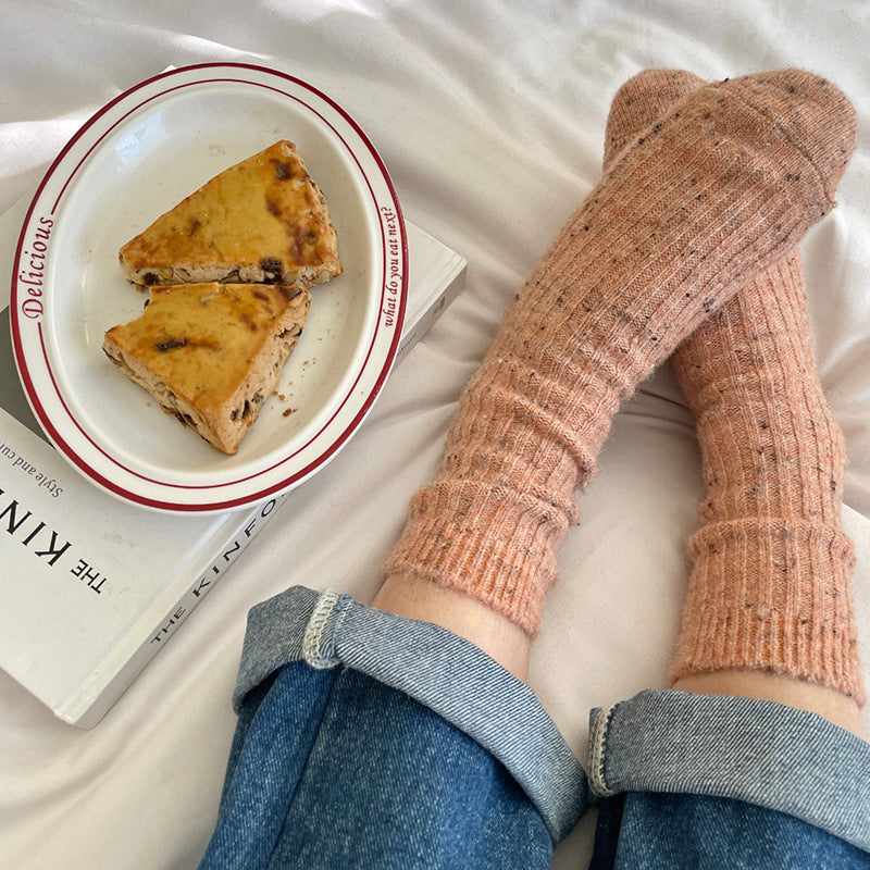 デイリーウォーム_レディース 厚手 あったかウールソックス