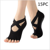 [ セット商品と単品商品] ヨガフィット5_ヨガ用 5本指ソックス 滑り止め付き（15足/10足/5足/1足）