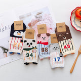 [ セット商品 ] アニマルスマイル_レディース ボートソックス 立体アニマル 綿素材 カジュアル（5足）