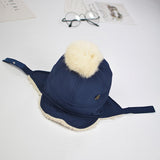 ベビモコ_秋冬 ベビー ふわふわ裏起毛 あったか帽子