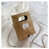 クラフティ_ミニサイズ オールマッチ クラフト紙 スマホショルダーバッグ