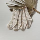 ベビースマイル フラワー柄ソックス | 個性派デザインセット