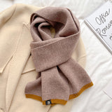 ウールエッセンシャル_無地 ウールニットマフラー あったか冬仕様