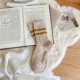 [ セット商品 ] デイリーウォーム_レディース 冬あったか 厚手ウール カシミヤ風 くしゅソックス（イエロー系）（10足）