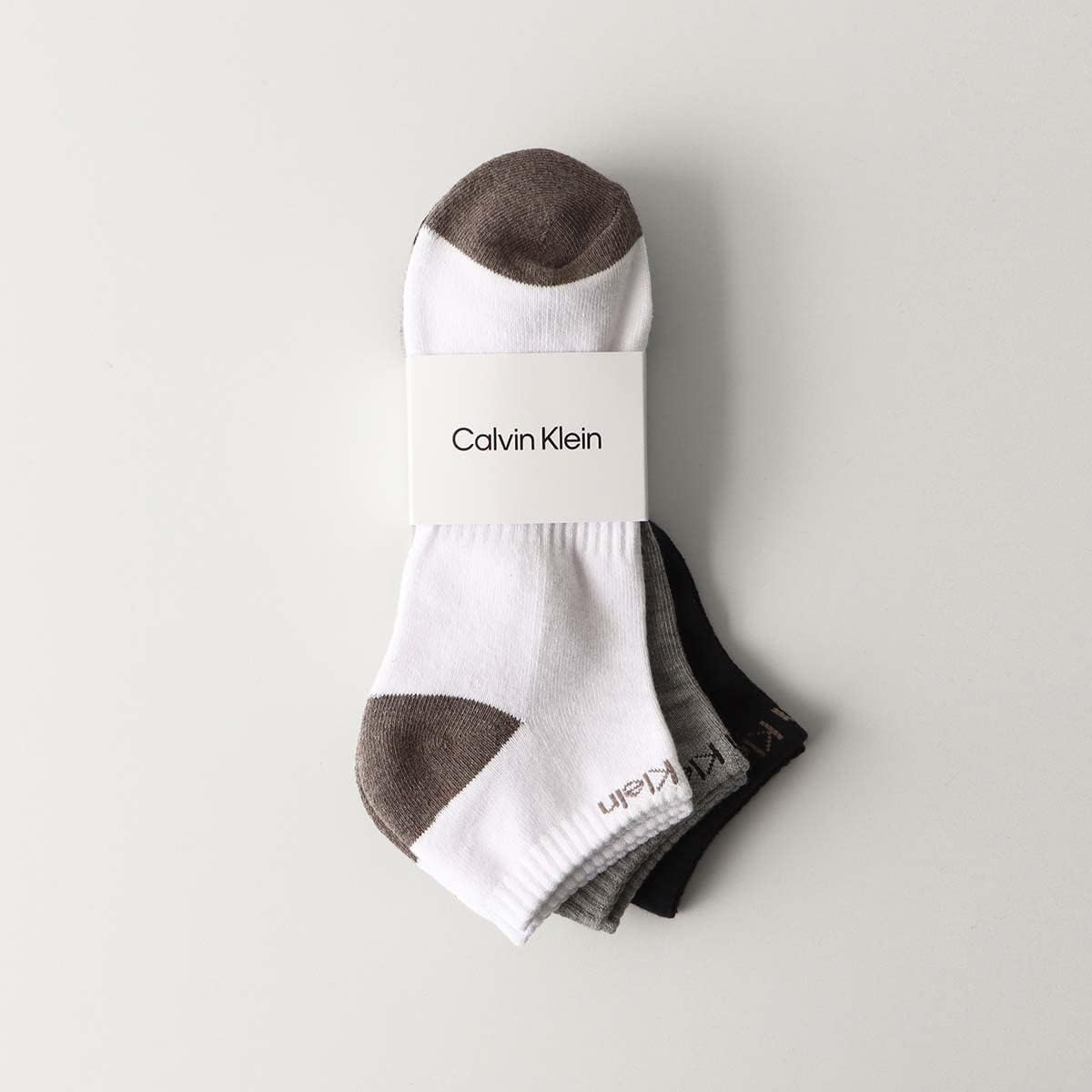 [Set of 3] Calvin Klein Men's and Women's Foot Pile for Cushioning + Durable, Antibacterial and Odor Resistant, Arch Support, Sneaker Length, Casual Socks, Gift (JP, Number Size, 9.1 inches (23.0 cm