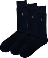 [POLO RALPH LAUREN] [ポロ ラルフローレン] メンズ ビジネス ソックス 3足セット ワンポイント ロゴ ギフト 人気 無地 男性 靴下 8083PK [並行輸入品]