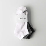 Calvin Klein, 3-Pair Set, Bottom Pile, Sneaker-Length Socks, Men's, Antibacterial and Odor Resistant, Plain, Casual Socks, Socks, Men's, Present, Gift, 92572500 (JP, Number Size, 9.8 inches (25.0 cm