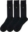 Polo Ralph Lauren Men's Business Socks, Set of 3, One Point, Logo, Popular, Solid, Men's Socks, 3PAIRS VISCOSE 8084PK BLACK(001) Free (Approx. 9.8 - 11.4 inches (25 - 29 cm) [Parallel import goods
