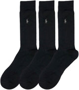 Polo Ralph Lauren Men's Business Socks, Set of 3, One Point, Logo, Popular, Solid, Men's Socks, 3PAIRS VISCOSE 8084PK BLACK(001) Free (Approx. 9.8 - 11.4 inches (25 - 29 cm) [Parallel import goods