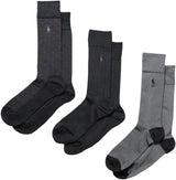 Polo Ralph Lauren Business Socks, Set of 3, Super Soft (Antibacterial Socks, Men's, 8613PK Black (001) Free (Approx. 9.8 - 11.4 inches (25.0 - 29.0 cm) [Parallel import goods], Black (001), Free size