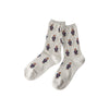 Polo Ralph Lauren 03207557 Women's Crew Socks, Polo Ralph Lauren, Organic Cotton Blend, Flag Mini Bear Allover Pattern
