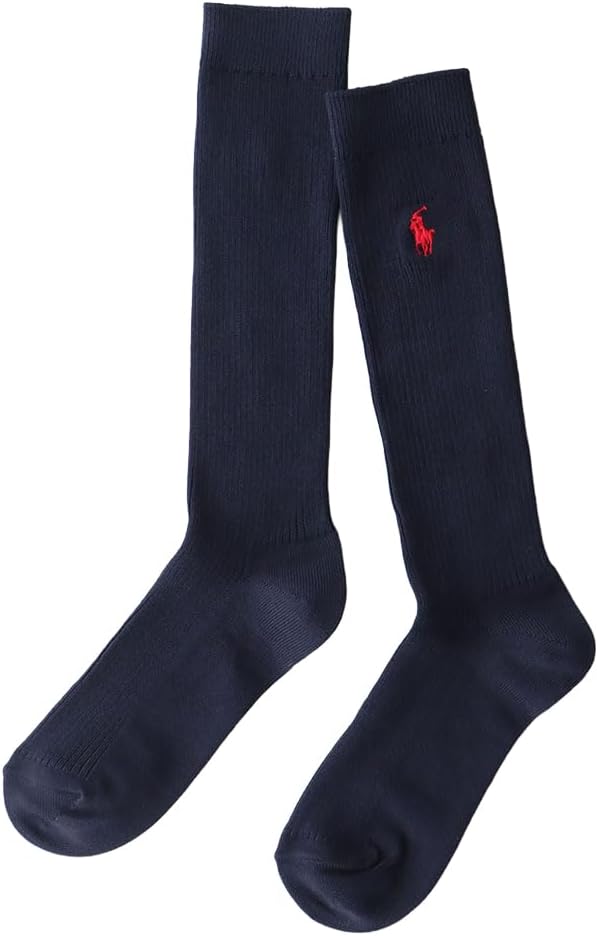 Polo Ralph Lauren 03217512 Women's Socks, 14.2 inches (36 cm) Length, One Point School Socks,