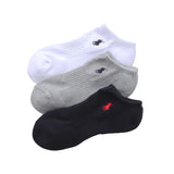 Polo Ralph Lauren 93246912 Women's Socks (3 Pair Set), Footed Pile, One-Point Sneakers Socks, Unisex Adult
