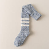 リラックスウォーム_コーラルフリース ニーハイソックス 厚手 ふわもこ 冬用