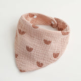 モスリンスマイル_モスリンガーゼ ベビー三角スタイ よだれかけ スカーフタイプ