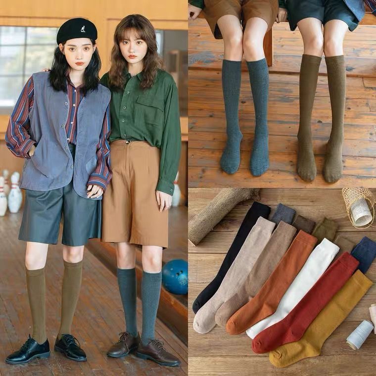 ミルキームード_レディース 秋冬 個性デザイン ファッションミドルソックス