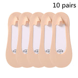 [ セット商品と単品商品] デイリーベーシック_レディース 薄手 浅履き ボーダー インビジブルソックス 春夏秋用（10足/1足）