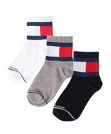 [トミーヒルフィガー] 3足セット 靴下 キッズ 子供用 スニーカーソックス ショート丈 男の子 女の子 入園準備 入学 通学 19cm 20cm 21cm 22cm 23cm tm-socks-05