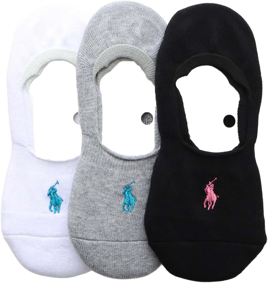 Polo Ralph Lauren 93246911 Women's Socks, 3 Pair Set, Foot Pile, One Point, Cover Socks, Unisex Adult