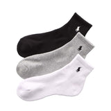 Polo Ralph Lauren 93246914 Women's Socks, 3 Pair Set, Footed Pile, One-Point, Short Socks, Unisex Adult