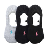 Polo Ralph Lauren 93246911 Women's Socks, 3 Pair Set, Foot Pile, One Point, Cover Socks, Unisex Adult