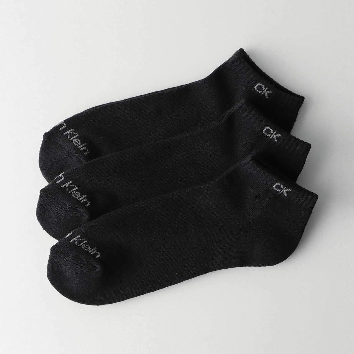 Calvin Klein 92572500 3-Pair Set, Bottom Pile, Sneaker-length Socks, Men's, Antibacterial and Odor Resistant, Plain, Casual, Socks, Men's, Present, Gift, Gift (02. Assorted), 02. assorted