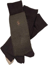 Polo Ralph Lauren 8612PK Business Socks, Set of 3, Super Soft (Antibacterial) Socks, CHOCOLATE (214)
