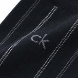 Calvin Klein 02562358 02562358 98. Black, 98, Antibacterial, Deodorizing, Striped Crew Length, Business Socks, Men's Socks, Men's, Present, Gift, 9.8-10.6 inches (25-27 cm), 98.black, 25.0-27.0 cm