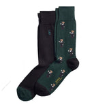 POLO Ralph Lauren ポロ ラルフローレン ポロベア 靴下 メンズ 2足セット 899879 8991036 8991037 Poloベア ボーダー クルーソックス ソックス 2P [並行輸入品]