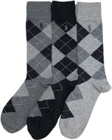Polo Ralph Lauren Men's Business Socks, Set of 3, Men's Socks, 3PAIRS COMBED Cotton, 8091PK GREY, 9.8-11.4 inches (25.0-29.0 cm) [Parallel Import], gray, Free size