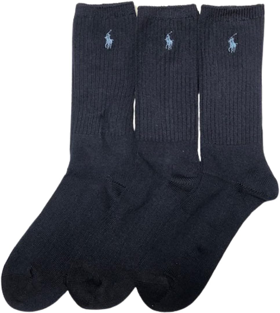 [POLO RALPH LAUREN] [ポロラルフローレン] メンズ ビジネス ソックス 3足セット 男性用靴下 8437 [並行輸入品]