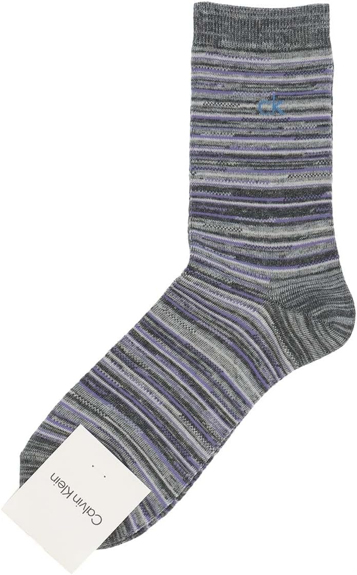Calvin Klein 02542269 Random Border Middle Length Casual Socks Men's Socks Men Gift 02542269 95. Dark Gray 25-27cm, 95. dark gray