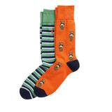 POLO Ralph Lauren ポロ ラルフローレン ポロベア 靴下 メンズ 2足セット 899879 8991036 8991037 Poloベア ボーダー クルーソックス ソックス 2P [並行輸入品]