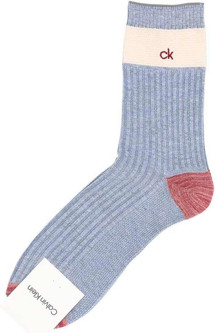 Calvin Klein 02542268 Cool Links Switching Sole Pique Knit Mid-Length Casual Socks Men's Socks, Present, Gift, 72. Wistalia, 9.8-10.6 inches (25-27 cm), 72. Wisstaria, 25.0-27.0 cm