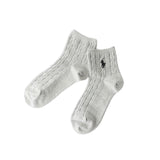 Polo Ralph Lauren 03207386 Women's Socks, One Point, Cable, Short Socks,