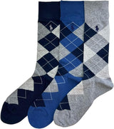 Polo Ralph Lauren Men's Business Socks, Set of 3, Men's Socks, 3PAIRS COMBED Cotton, 8091PK NAVY/GREY_H, 9.8-11.4 inches (25.0-29.0 cm) [Parallel import goods], NAVY/GREY_H, Free size