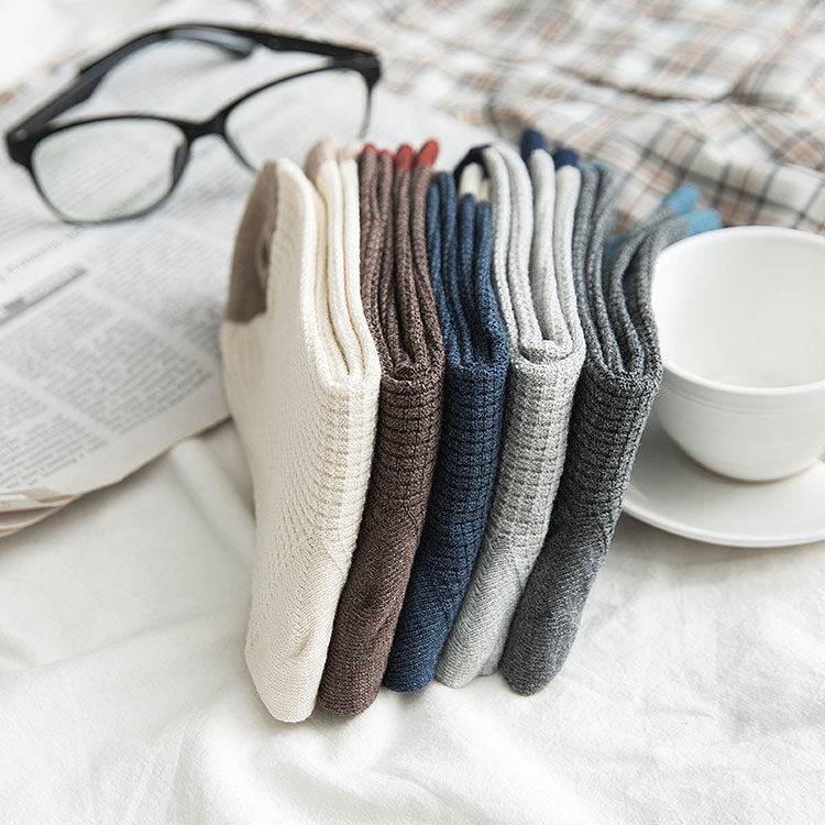 メンズ コットンソックス | 無地和風デザインカジュアルタイプ