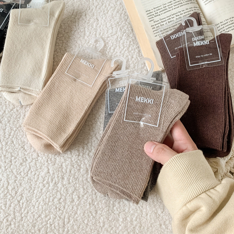 デイリーウォーム_レディース ニーハイ あったか カシミヤ風ソックス