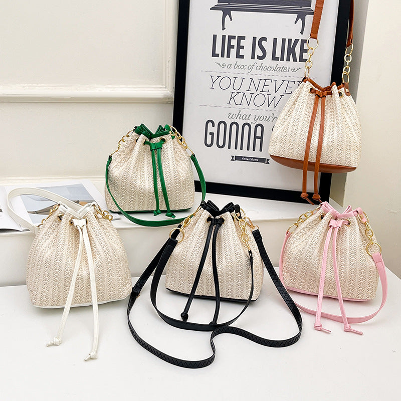 SUMMER WEAVE_ストローバッグ 編み込み クロスボディ レディース