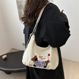 Retro Day_Retro Style Large Capacity Tote Bag for Women