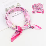 バタフライエレ_上品なバタフライプリント レディーススクエアスカーフ