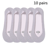 [ セット商品と単品商品] デイリーベーシック_レディース 薄手 浅履き ボーダー インビジブルソックス 春夏秋用（10足/1足）