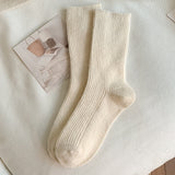 デイリーウォーム_秋冬 無地 ウールライク アクリルソックス