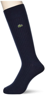 Lacoste Official Clock Emblem 3x2 Rib Knit Socks, Men's