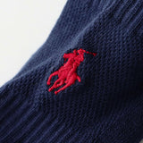 Polo Ralph Lauren 03207894 Women's Socks, Organic Cotton, Sole Pile, One Point, Sneaker Socks